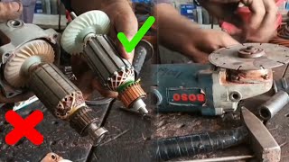 How to fit new armature by removing old armature in a grinder machine