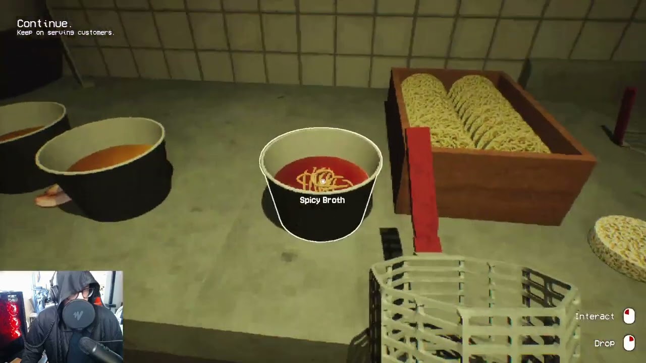 the ramen shop demo. Totally didn't get scared, not one bit.