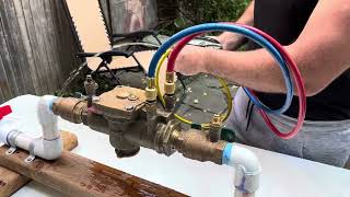 Testing the RP / RPZ - USC 10th Edition Backflow Testing Procedures - Utilizing a 2 Valve Test Kit