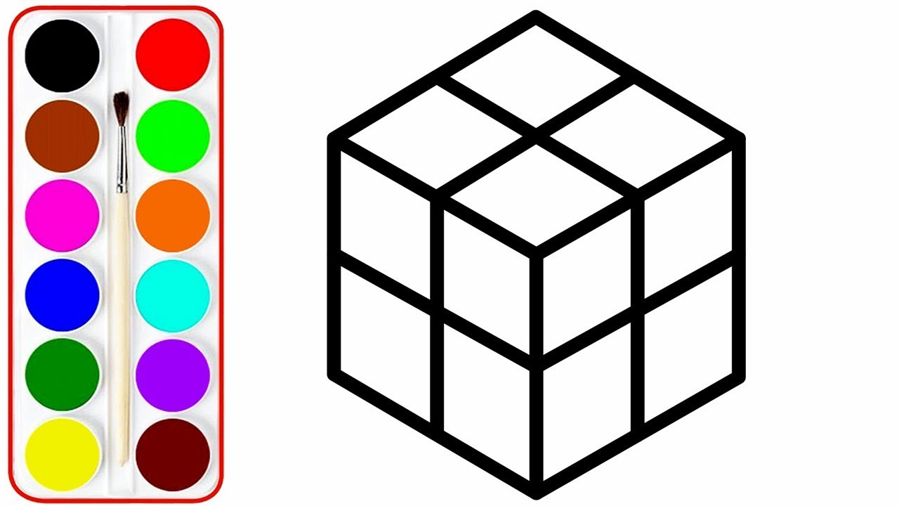 Color cube. Кубик Рубика раскраска. Раскраски для детей 2-3 года кубик цвета. Как раскрасить куб. Кубик цвета блумеля.