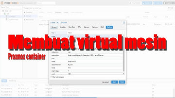 Cara membuat virtual mesin pada proxmox dengan container