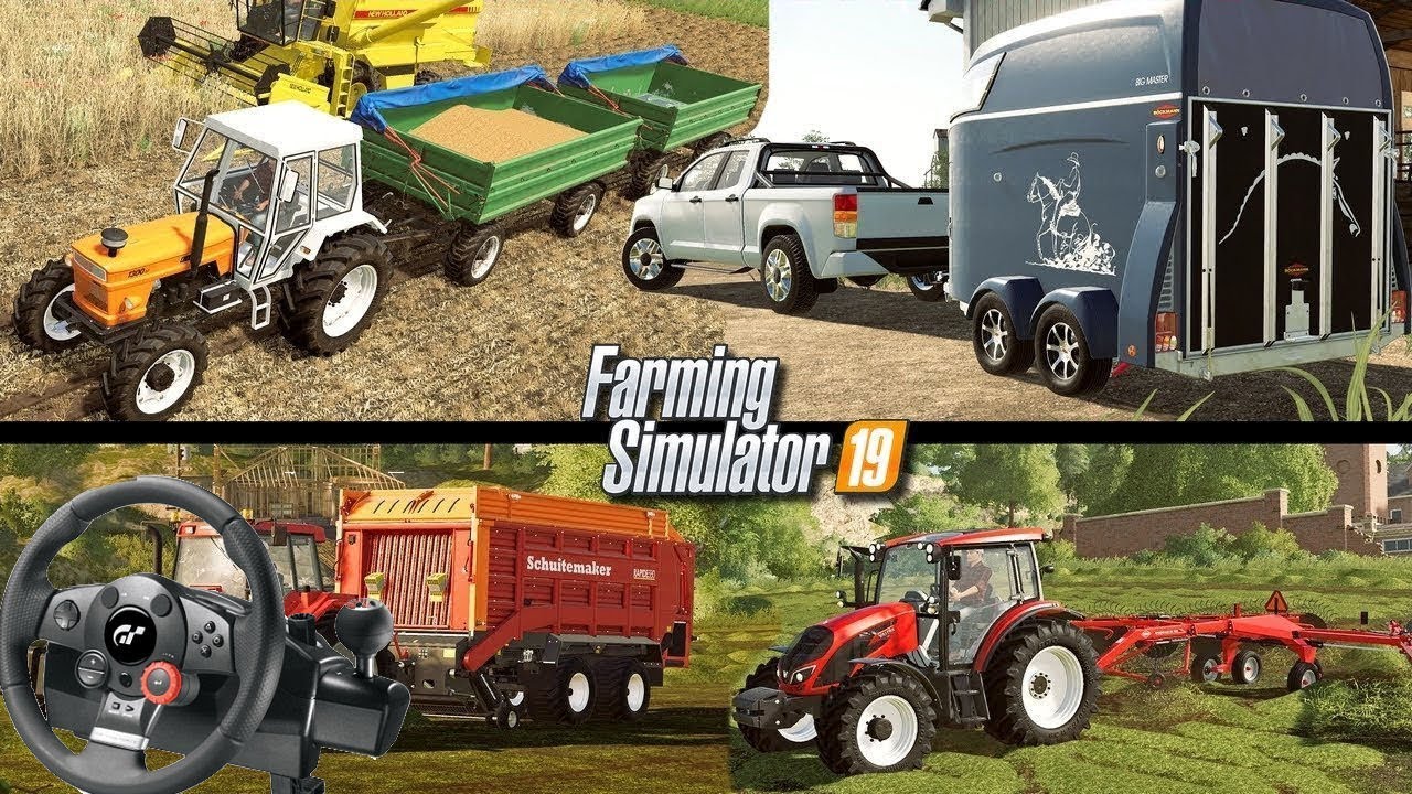 Farming Simulator 19 [PL] Na kierownicy Logitech Driving Force GT - YouTube