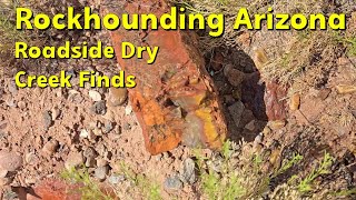Rockhounding An Arizona Roadside Creek #thefinders #petrifiedwood #jasper #rockhounding #lapidary