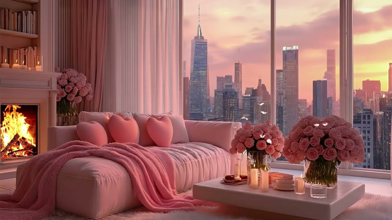 Peaceful Night Ambience 🎶 Soft Piano & Fireplace Sounds 🎧 Cozy Ambience for Deep Focus & Relaxation