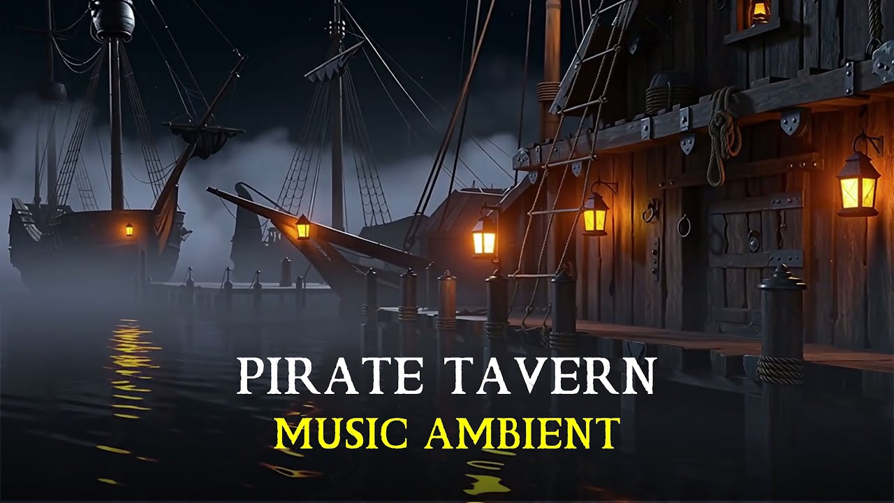 Celtic Frozen Harbor Tavern – Pirate Winter Christmas | Medieval Relaxation & Deep Focus