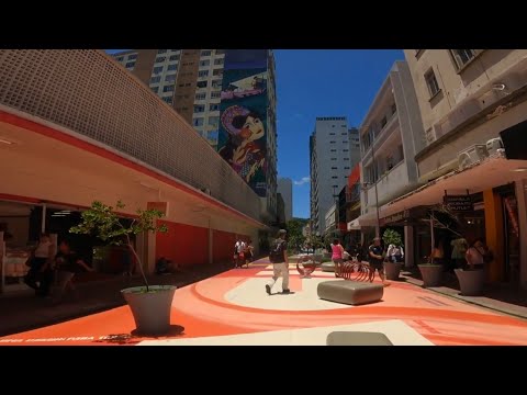 Tropical Urban Life: POV Walk in BRAZILIAN city Downtown - Florianópolis