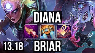 DIANA vs BRIAR (JNG) | 6/0/6, Dominating | NA Diamond | 13.18