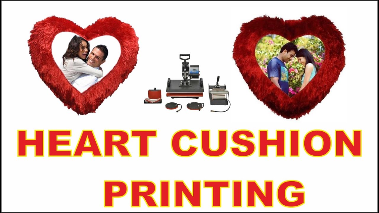हार्ट कुशन प्रिंटिंग || HEART CUSHION & ROUND EMOJI CUSHION PRINTING || CORELDRAW TRAINING