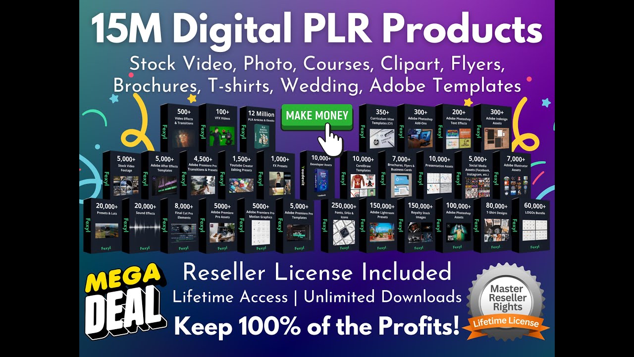 Mega Digital Products PLR Bundle: 15+ Million Files – The Ultimate ...