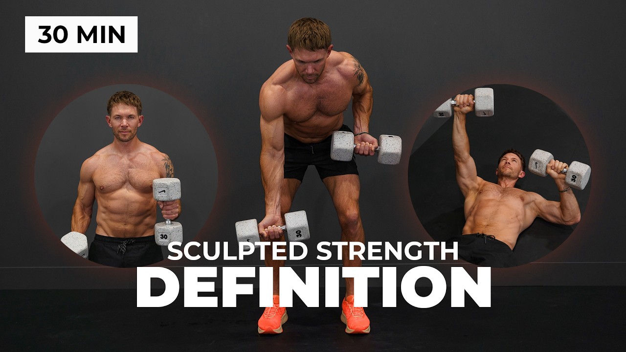 30-минутная тренировка с гантелями для рельефа – прокачка рук, спины и плеч | Метод 4x5