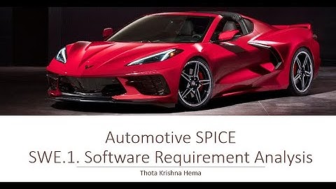 ASPICE SWE 1 Software Requirement Analysis