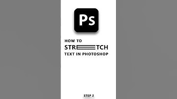 How To Stretch Text In Adobe Photoshop | 1 minute photoshop #shorts