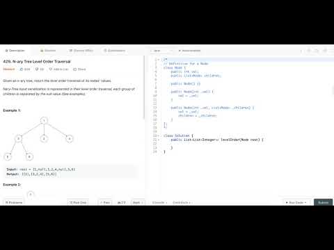 leetcode429  N ary Tree Level Order Traversal