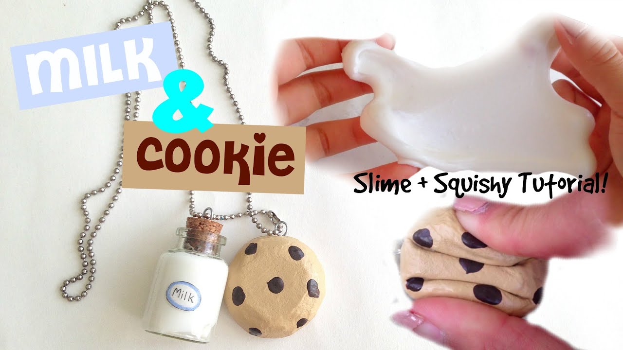 DIY Milk and Cookie Charm!! ( Slime and Squishy Tutorial ) - YouTube