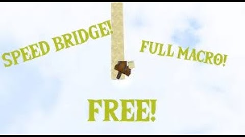 I Made A Speed Bridge Macro  | With Timing | Minecraft Macro