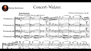Wilhelm Fitzenhagen - Concert-Walzer Op 31 For 4 Cellos 1900