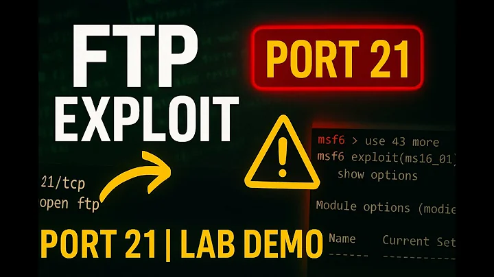 FTP Hacking Lab: Exploiting Port 21 on Metasploitable2 | Cybersecurity Training