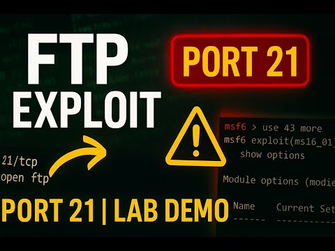FTP Hacking Lab: Exploiting Port 21 on Metasploitable2 | Cybersecurity Training