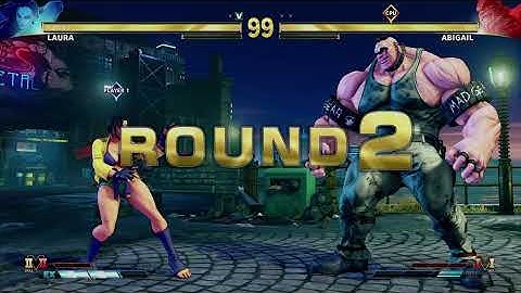 Laura vs Abigail (Hardest AI) - Street Fighter V