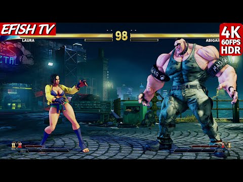 Laura vs Abigail (Hardest AI) - Street Fighter V