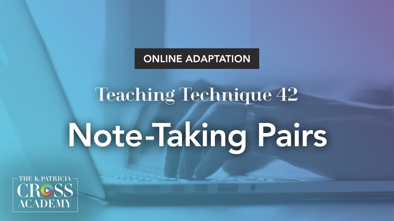 Online Teaching Adaptation: Note-Taking Pairs - YouTube