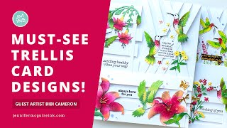 Must-See Trellis Card Designs!  [Guest Artist Bibi Cameron]