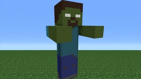 Minecraft Tutorial: How To Make A Zombie Herobrine Statue