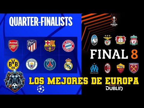 Equipos clasificados a los Cuartos de Final de la Champions League y ...