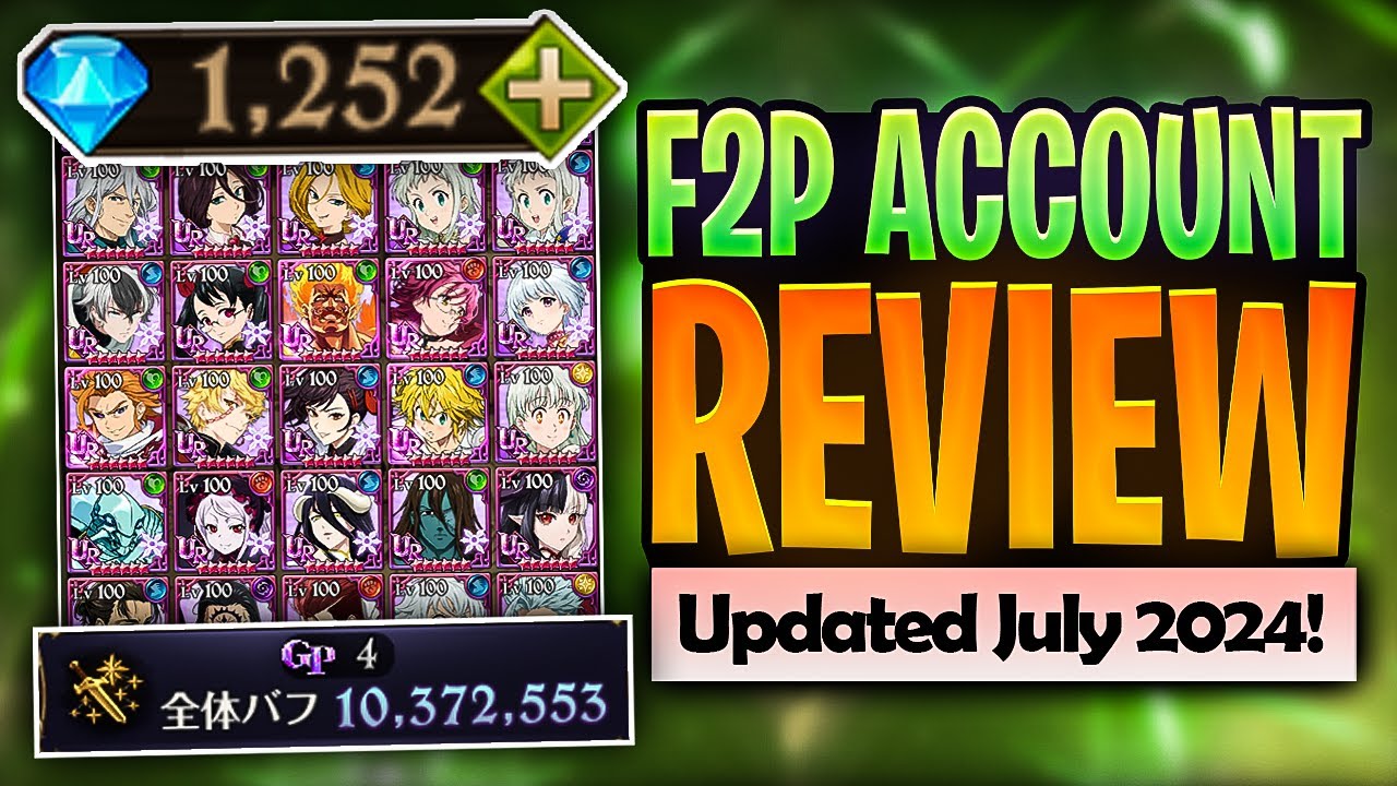 F2P JP Grand Cross Monthly Account Review July 2024! (Account