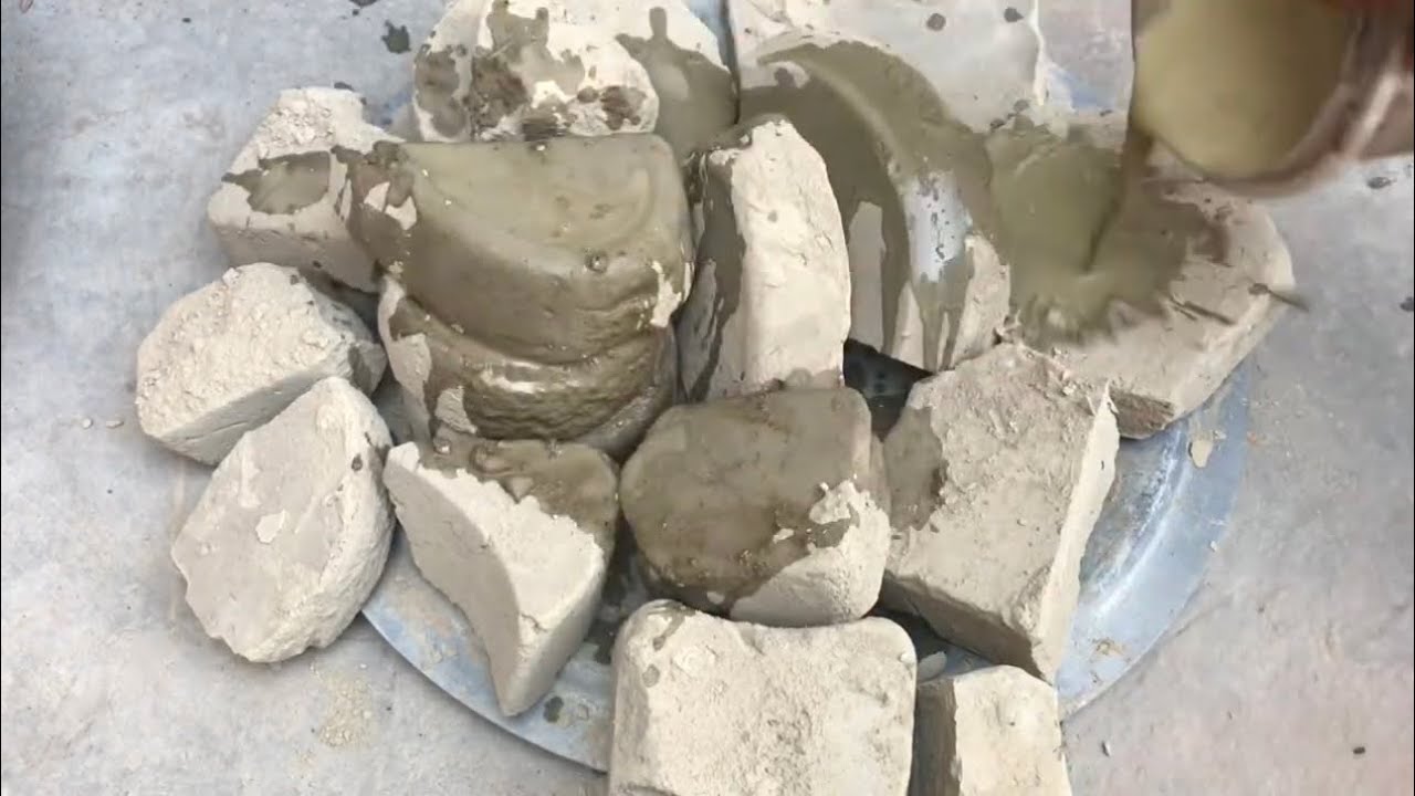 Pure mud dirt dry floor crumbling with paste pouring 🔥