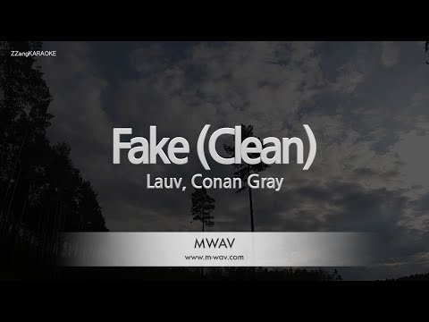 Lauv, <strong>Conan</strong> Gray-Fake (Clean) (Melody) [ZZang KARAOKE]