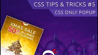 CSS Tips & Tricks #5 - CSS-Only Popup