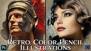 Photoshop: Create COLOR PENCIL Illustrations from PHOTOS