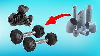 Awesome idea To Make Homemade DUMBBELLS and gym equipment at Home