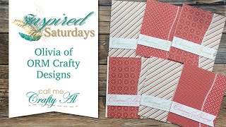 Vellum Bordered Christmas Cards | Inspired Saturdays | Olivia of ORM Crafty Designs