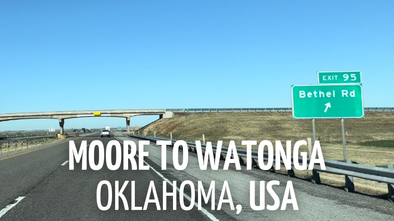 Driving from Moore to Watonga, I40 West, Oklahoma, USA YouTube