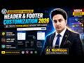 WordPress Website Header & Footer Customization in 2026 | Create Custom Menus Without Any Coding