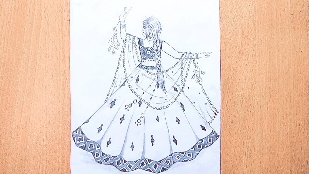 Set Me Free Fashion Illustration Lehenga Indian Inspired - Etsy