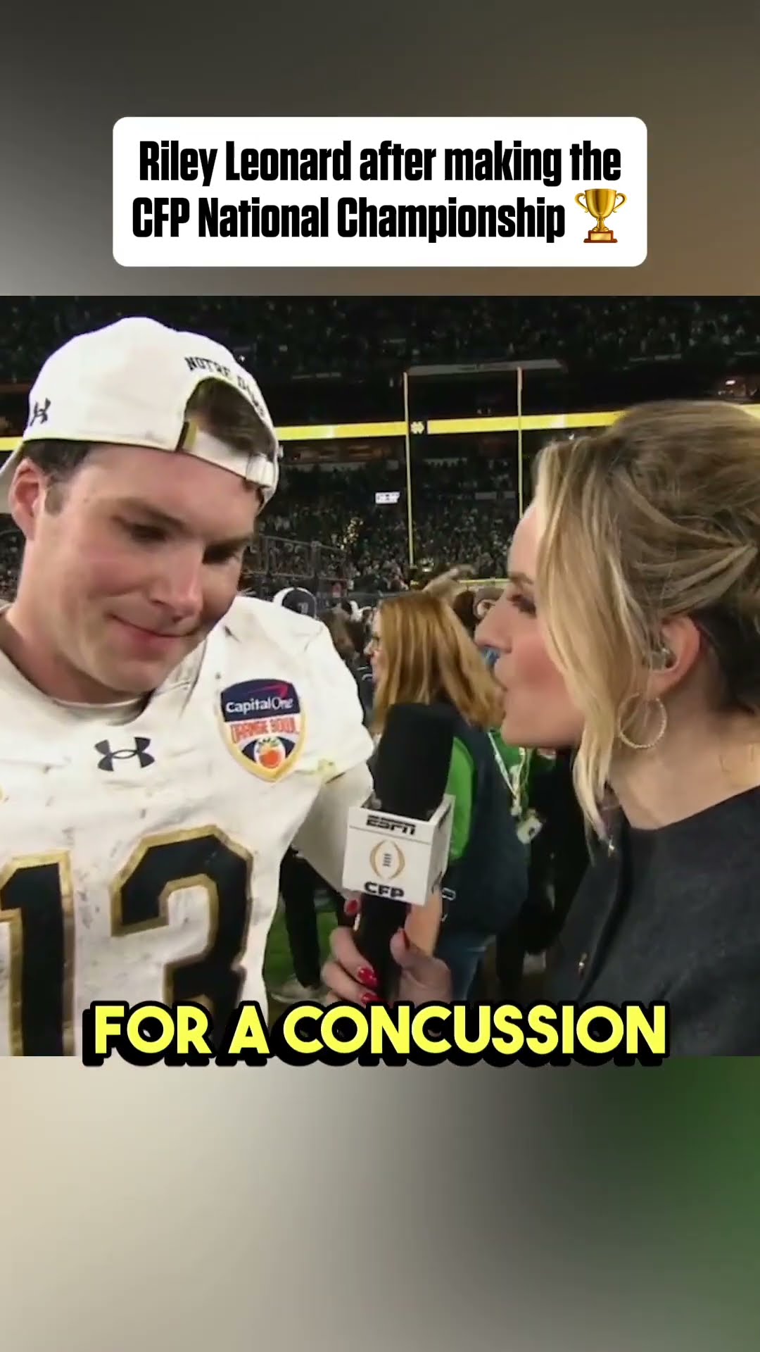Riley Leonard reacts to making the National Championship ?