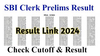 sbi clerk prelims Result 2024|how to चेक sbi clerk result 2024