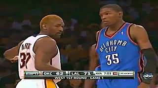 Ron Artest Defense Vs. Kevin Durant 2010 Playoffs Game 1