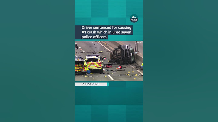Driver sentenced for causing A1 crash which injured seven police officers | ITV News