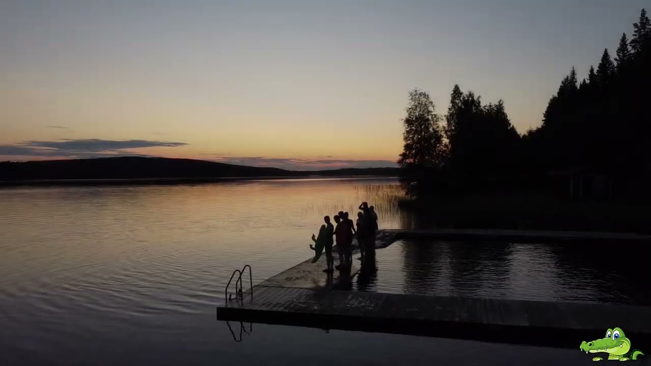 Evening dip in Lillarmsjö, Bjurholm