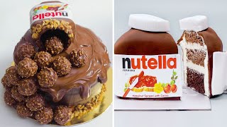 MOST EXCITING Nutella Cake Decorating Ideas | ODDLY SATISFYING Nutella Spread Desserts