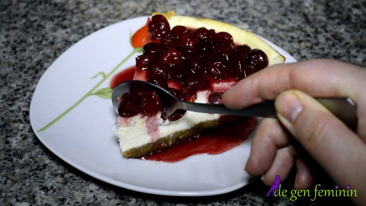 Cheesecake cu branza de vaci si visine