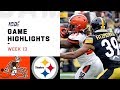 Browns vs. Steelers Week 13 Highlights | NFL 2019