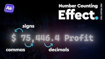 Number Counter Effect in After Effects - Add commas, decimals & symbols