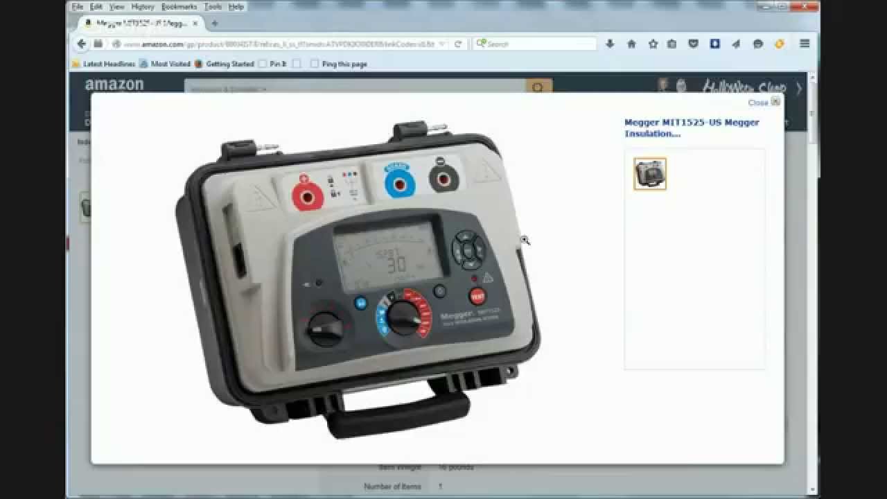 Megger MIT1525-US Megger Insulation Tester 15 kV LCD with Backlight Display