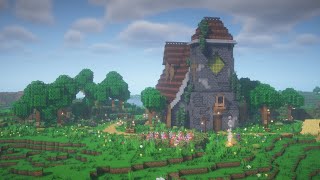 Building a church in Survival Minecraft.