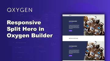 Responsive split hero section in oxygen builder